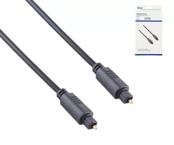 Cablu DINIC Toslink, 4mm Ø, fișă PVC, contacte placate cu aur, negru, lungime 1,00m, cutie DINIC